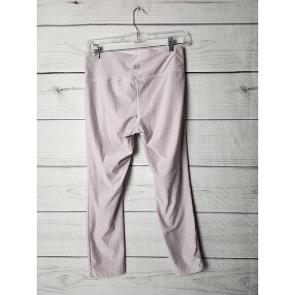 New Balance Womens Leggings Pants Pink High Rise Stretch Pull On Workout M - Picture 2 of 6
